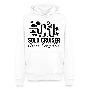 Croiseur solo Come Say Hi 3 - Sweat à capuche Premium bio Homme - blanc - Devant - Nico (187cm)