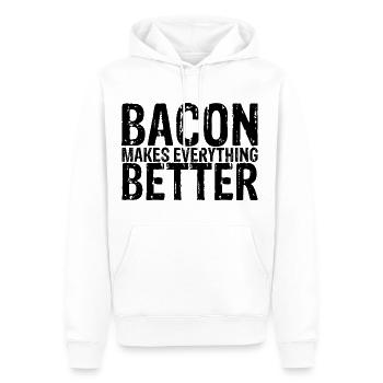 Bacon Makes Everything Better 8 - Men’s Premium Organic Hoodie - white - Front - Nico (187cm)
