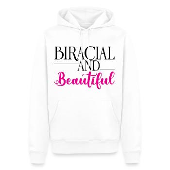 Biracial et beau 2 - Sweat à capuche Premium bio Homme - blanc - Devant - Nico (187cm)