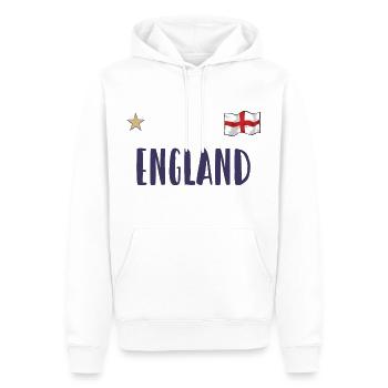 England Fußball Trikot Englische Flagge - Männer Premium Bio Hoodie - Weiß - Vorne - Nico (187cm)