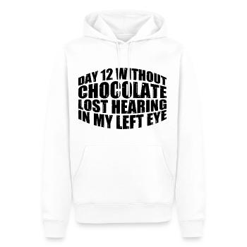 Day 12 Without Chocolate, Lost Hearing 12 - Männer Premium Bio Hoodie - Weiß - Vorne - Nico (187cm)
