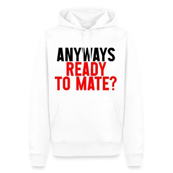 Quoi qu’il en soit Ready To Mate 2 - Sweat à capuche Premium bio Homme - blanc - Devant - Nico (187cm)