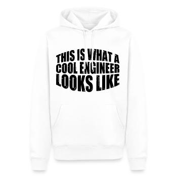 This Is What A Cool Engineer Looks Like 4 - Men’s Premium Organic Hoodie - white - Front - Nico (187cm)