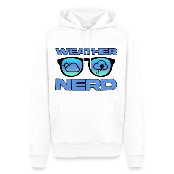 Weather Nerd 4 - Männer Premium Bio Hoodie - Weiß - Vorne - Nico (187cm)