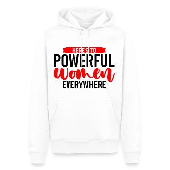 Voici pour les femmes puissantes partout 2 - Sweat à capuche Premium bio Homme - blanc - Devant - Nico (187cm)