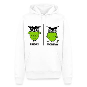 Wochenende der Eulen - Männer Premium Bio Hoodie - Weiß - Vorne - Nico (187cm)