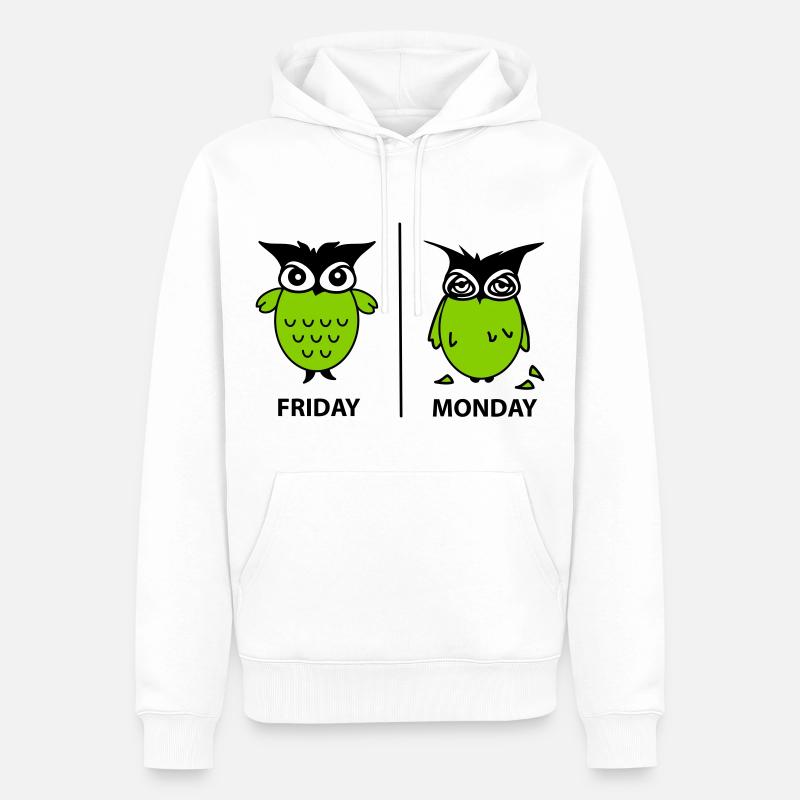 Wochenende der Eulen - Männer Premium Bio Hoodie - Weiß