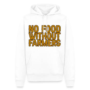 No Food Without Farmers - Männer Premium Bio Hoodie - Weiß - Vorne - Nico (187cm)