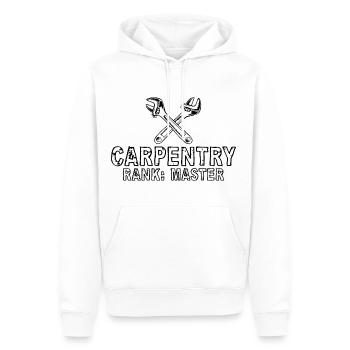 Rang de charpenterie Maître 4 - Sweat à capuche Premium bio Homme - blanc - Devant - Nico (187cm)