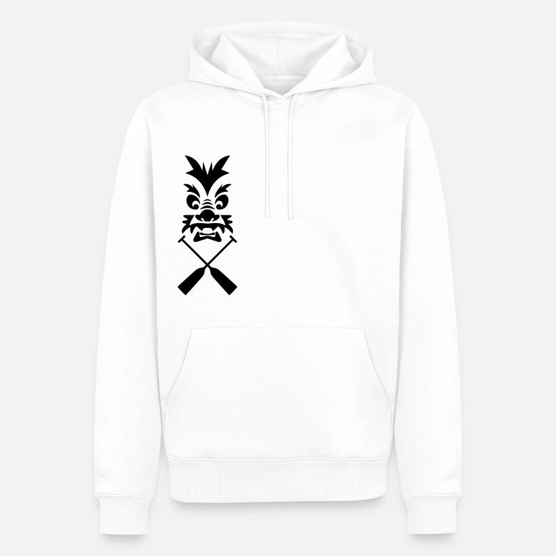 Drachenboot Drache Paddel 1c - Männer Premium Bio Hoodie - Weiß