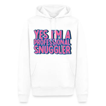 Yes, I'm A Professional Snuggler 2 - Männer Premium Bio Hoodie - Weiß - Vorne - Nico (187cm)