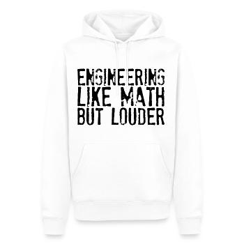 Engineering Like Math But Louder - Men’s Premium Organic Hoodie - white - Front - Nico (187cm)