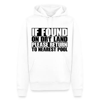 If Found On Dry Land, Return To Nearest Pool 1 - Männer Premium Bio Hoodie - Weiß - Vorne - Nico (187cm)