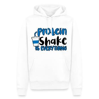 Protein Shake Is Everything 2 - Männer Premium Bio Hoodie - Weiß - Vorne - Nico (187cm)