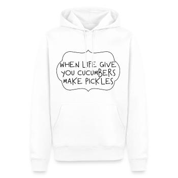 When Life Gives You Cucumbers, Make Pickles 3 - Männer Premium Bio Hoodie - Weiß - Vorne - Nico (187cm)