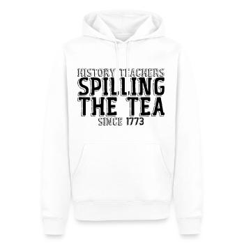 History Teachers Spilling The Tea Since 1773 3 - Männer Premium Bio Hoodie - Weiß - Vorne - Nico (187cm)