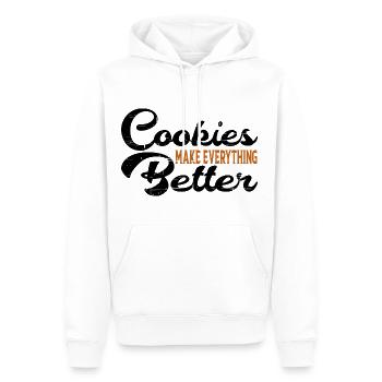 Cookies Make Everything Better 6 - Men’s Premium Organic Hoodie - white - Front - Nico (187cm)