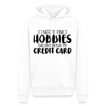 Besoin de trouver des passe-temps qui n’incluent pas la carte de crédit 3 - Sweat à capuche Premium bio Homme - blanc - Devant - Nico (187cm)