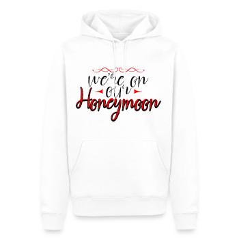 Nous sommes en lune de miel 4 - Sweat à capuche Premium bio Homme - blanc - Devant - Nico (187cm)
