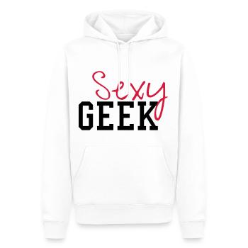 Sexy Geek - Männer Premium Bio Hoodie - Weiß - Vorne - Nico (187cm)
