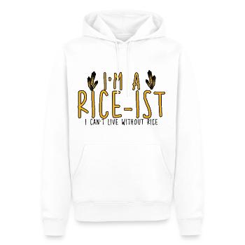 I'm A Rice-ist I Can't Live Without Rice 4 - Männer Premium Bio Hoodie - Weiß - Vorne - Nico (187cm)