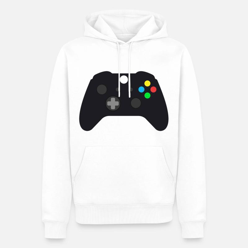 Controller One - Männer Premium Bio Hoodie - Weiß