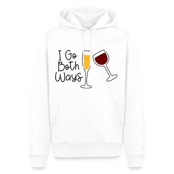 Je vais dans les deux sens 4 - Sweat à capuche Premium bio Homme - blanc - Devant - Nico (187cm)