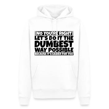 Let's Do It The Dumbest Way Possible 3 - Männer Premium Bio Hoodie - Weiß - Vorne - Nico (187cm)