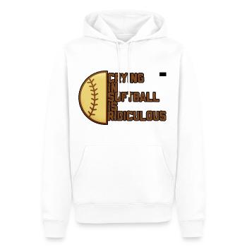 Pleurer Au Softball Est Ridicule 4 - Sweat à capuche Premium bio Homme - blanc - Devant - Nico (187cm)