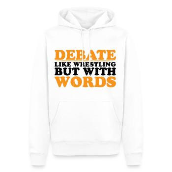 Debate, Like Wrestling But With Words 2 - Männer Premium Bio Hoodie - Weiß - Vorne - Nico (187cm)