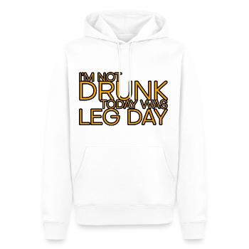 I'm Not Drunk, Today Was Leg Day 4 - Men’s Premium Organic Hoodie - white - Front - Nico (187cm)