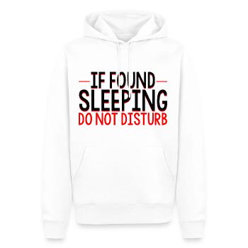 Si dormir ne dérange pas 3 - Sweat à capuche Premium bio Homme - blanc - Devant - Nico (187cm)