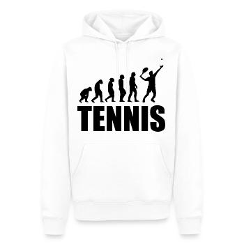 tennis evolution Tennis spieler platz coach - Männer Premium Bio Hoodie - Weiß - Vorne - Nico (187cm)