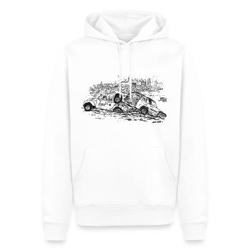 Folkrace - Männer Premium Bio Hoodie - Weiß - Vorne - Nico (187cm)