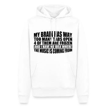 My Brain Has Way Too Many Tabs Open 8 - Männer Premium Bio Hoodie - Weiß - Vorne - Nico (187cm)