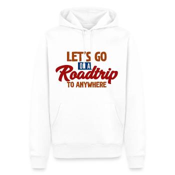 Let's Go On A Roadtrip To Anywhere - Men’s Premium Organic Hoodie - white - Front - Nico (187cm)