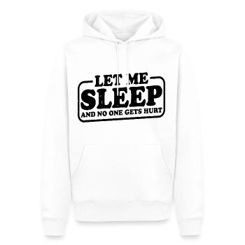 Let Me Sleep And No One Gets Hurt 3 - Men’s Premium Organic Hoodie - white - Front - Nico (187cm)