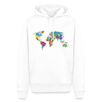 LGBT Pride Monat LGBTQ Weltkarte - Männer Premium Bio Hoodie - Weiß - Vorne - Nico (187cm)