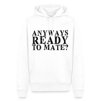 Quoi qu’il en soit Prêt à s’accoupler - Sweat à capuche Premium bio Homme - blanc - Devant - Nico (187cm)