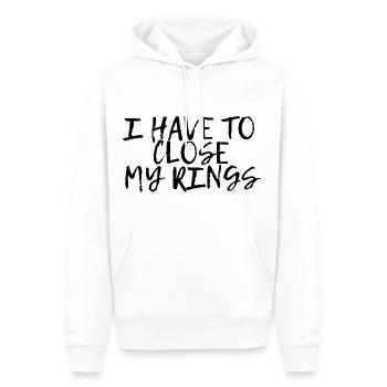 Je dois fermer mes anneaux 4 - Sweat à capuche Premium bio Homme - blanc - Devant - Nico (187cm)