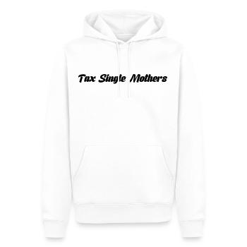 Tax Single Mothers - Men’s Premium Organic Hoodie - white - Front - Nico (187cm)