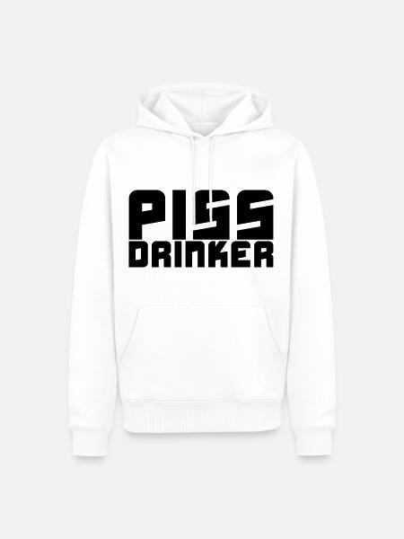 Piss Drinker - Männer Premium Bio Hoodie - Weiß