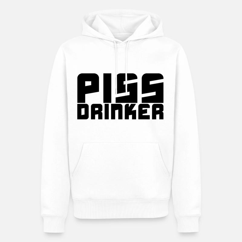 Piss Drinker - Männer Premium Bio Hoodie - Weiß