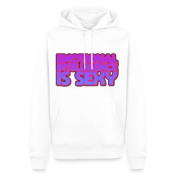 Emotional Intelligence Is Sexy 3 - Men’s Premium Organic Hoodie - white - Front - Nico (187cm)