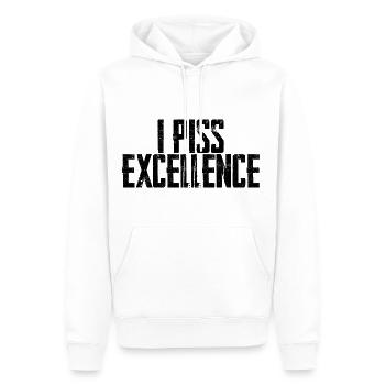 I Piss Excellence - Männer Premium Bio Hoodie - Weiß - Vorne - Nico (187cm)
