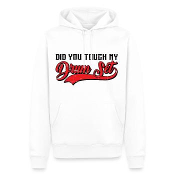 Did You Touch My Drum Set 11 - Men’s Premium Organic Hoodie - white - Front - Nico (187cm)