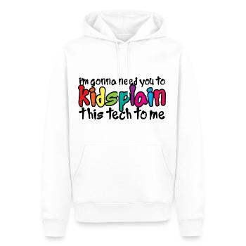 I'm Gonna Need You To Kidsplain This Tech To Me - Männer Premium Bio Hoodie - Weiß - Vorne - Nico (187cm)