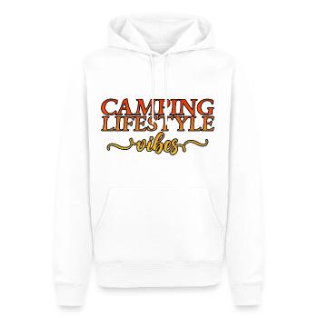 Camping Lifestyle Vibes - Männer Premium Bio Hoodie - Weiß - Vorne - Nico (187cm)