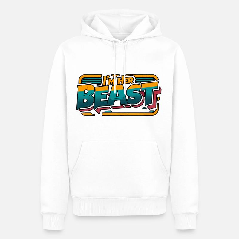 Je suis sa bête 9 - Sweat à capuche Premium bio Homme - blanc