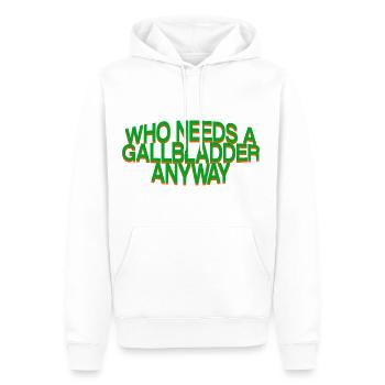 Who Needs A Gallbladder Anyway 3 - Männer Premium Bio Hoodie - Weiß - Vorne - Nico (187cm)